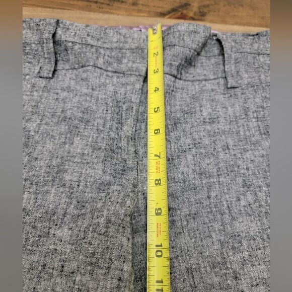 Stoosh Studio Linen Cotton Blend Capri Pants Gray Size 12 - Picture 8 of 8